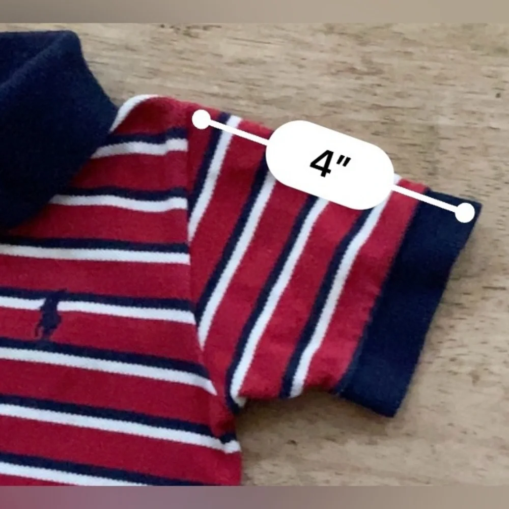 Vintage Polo Ralph‎ Lauren Infant Sz S 3-6 mo Striped Mesh Knit Romper